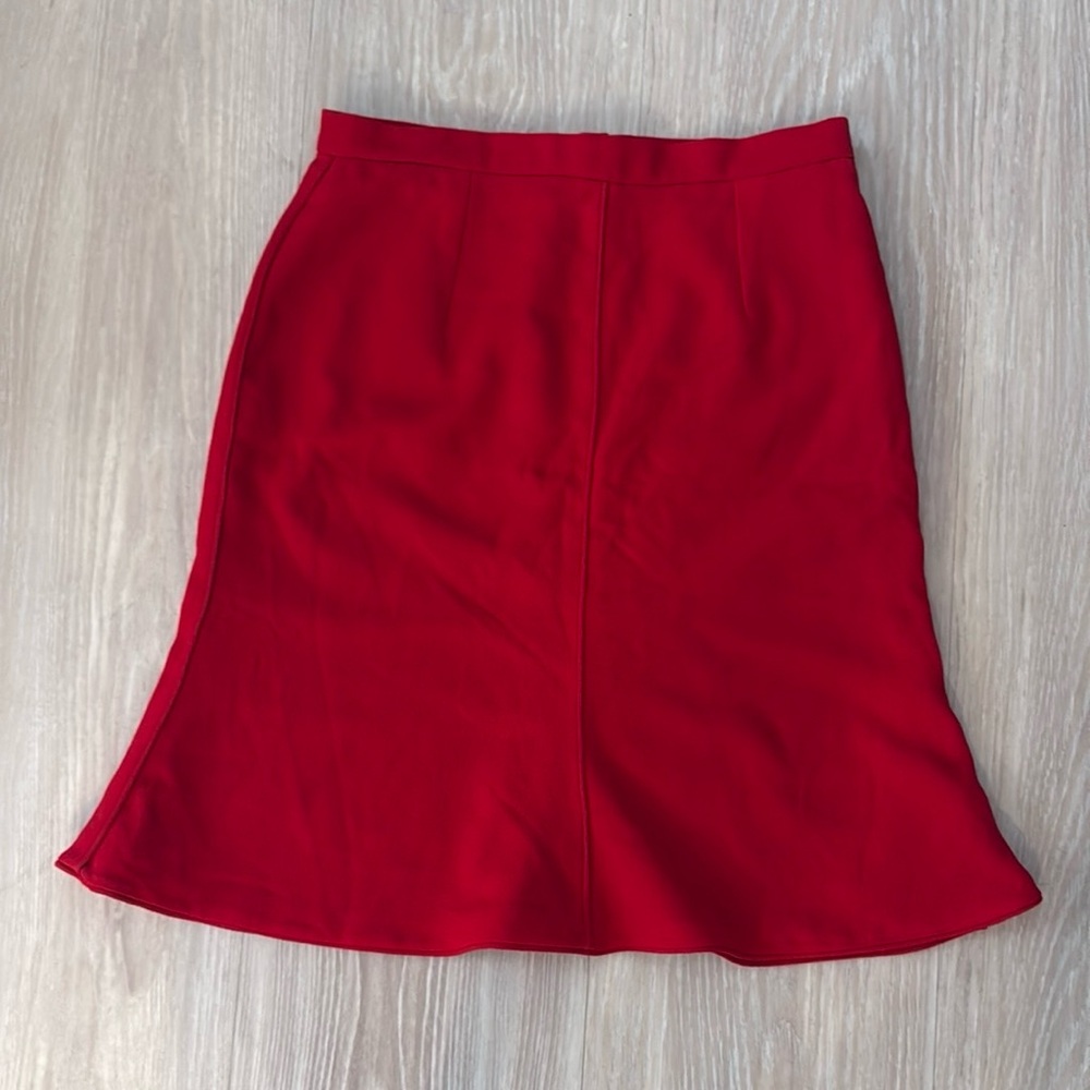 Peggy Jennings 100% Silk Elegant Red Women's Skirt Sz Medium